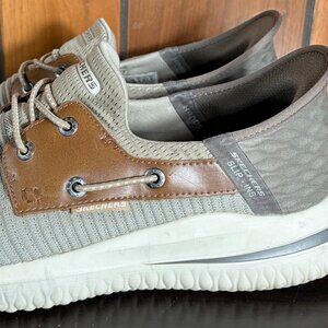 Skechers Mens Delson 3.0 Roth Slip-Ins Taupe Brown Sz 10.5 - GUC